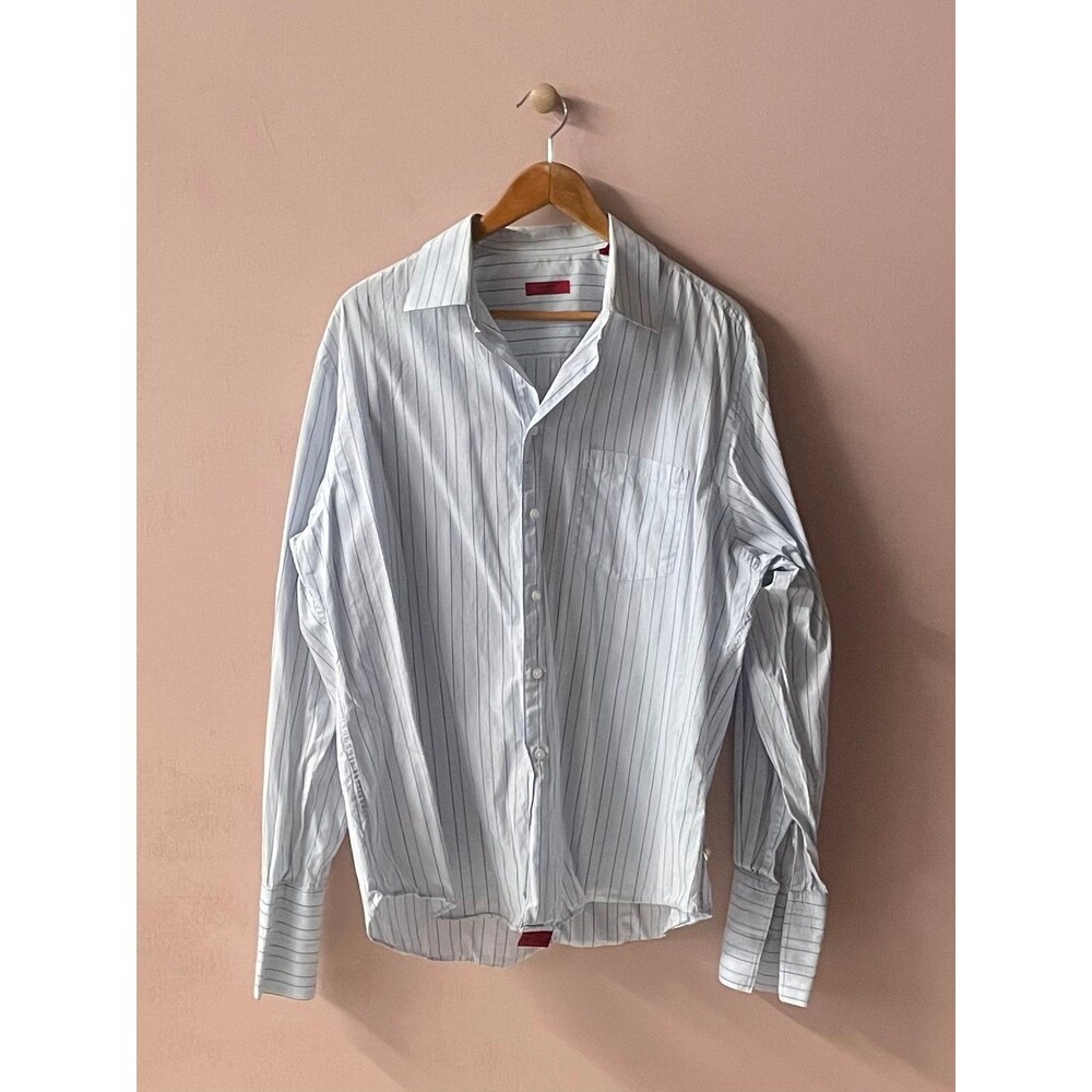 Alfani Men's Striped Button-Front Long Sleeve Shirt Size XL